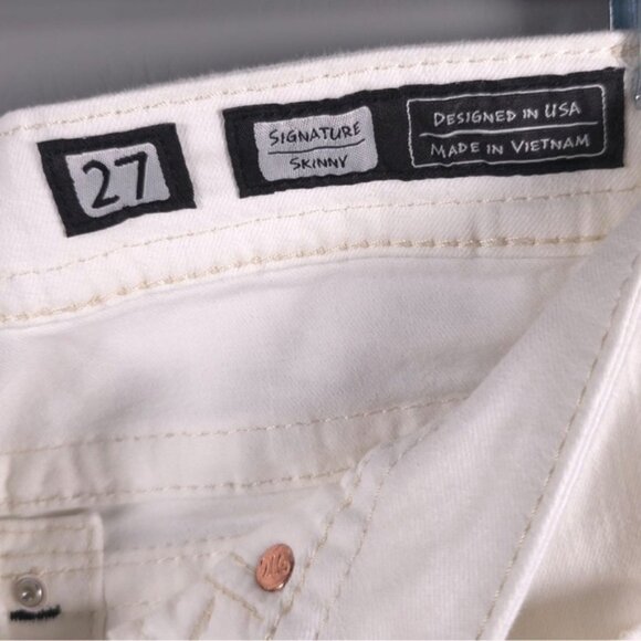 MISS ME SIGNATURE SKINNY White Jeans Embroidered JP7607S WT 01 Size 27 - Picture 8 of 14